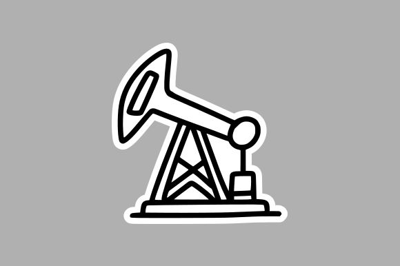 Detailed Oil Extraction Tower Drawing Graphics & Illustrations