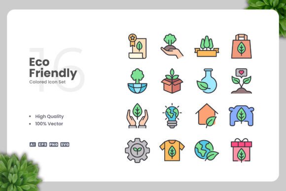 Eco Friendly Colored Icons: A Review for Graphics and Icons Sellers