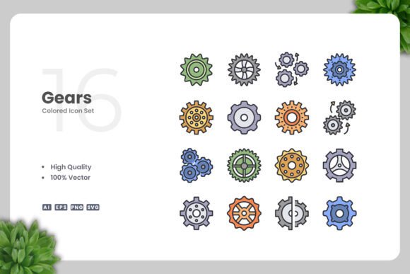 Gears Colored Icons: A Designer's Review of Modern Graphics