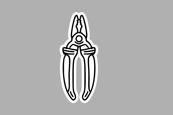 Hand-Drawn Pliers Graphics for Authentic Brand Illustrations