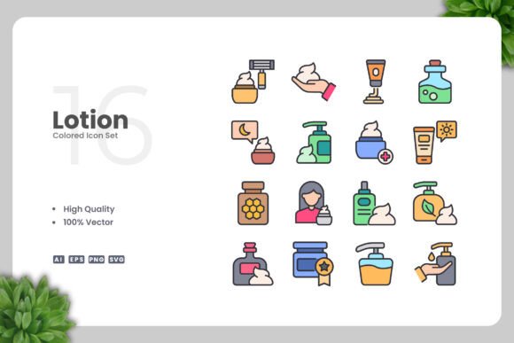 Lotion Colored Icons for Local Business Branding