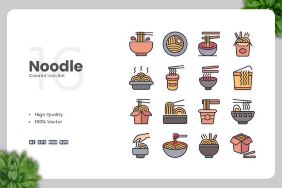 Noodle Colored Icons Review for Embroidery Projects