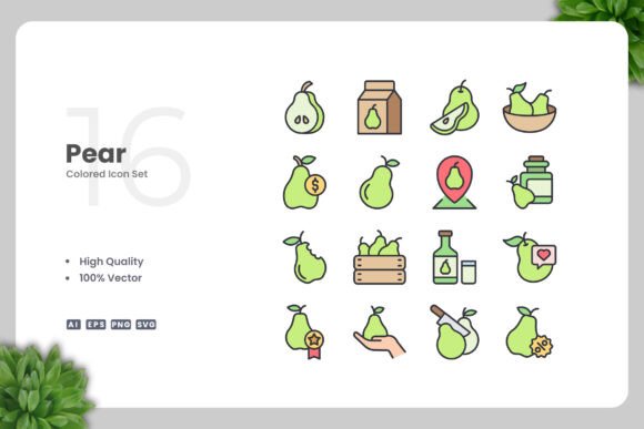 Pear Colored Icons Review for Embroidery Projects