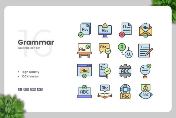 Reviewing Grammar Colored Icons for Real Brand Graphics